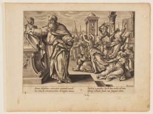 Szent Máté mártíromsága, Krisztus és az apostolok mártíromságából alkotó: Hendrick Goltzius