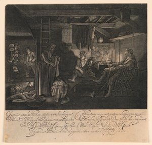 Jupiter és Merkúr Philemon és Baucis vendégeként alkotó: Hendrick Goudt