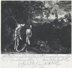 Tóbiás az angyallal alkotó: Hendrick Goudt