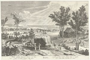 Július, gazdákkal egy tájban Julius (cím a tárgyon) A tizenkét hónap (sorozat címe)