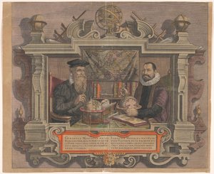 Jodocus Hondius és Gerard Mercator portréja alkotó: Hendrick Hondius (rejected attribution)