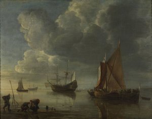 Nyugodt tenger, 1655-1657 alkotó: Hendrick Jacobsz. Dubbels