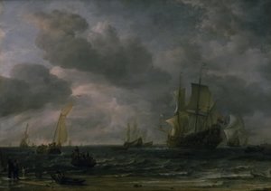 Szellőben szállítják a holland partokat alkotó: Hendrick Jacobsz Dubbels