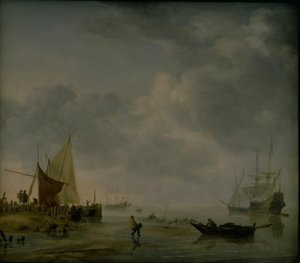 Kilátás a holland Roadsteadre alkotó: Hendrick Jacobsz Dubbels