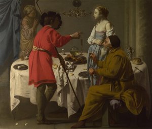 Jákób szemrehányást tett Lábánnak, amiért Leát adta neki Ráhel helyett, 1627