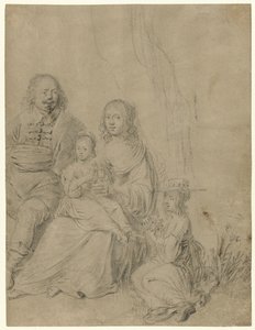 Családi csoport, amely egy pár szülőből és két lányból áll alkotó: Hendrick Martensz. Sorgh (attributed to)