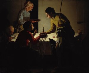 Ézsau eladja elsőszülöttségi jogát alkotó: Hendrick ter Brugghen