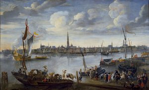 Kilátás az antwerpeni utakra Ciszjordániából, 1672 után alkotó: Hendrick van Minderhout