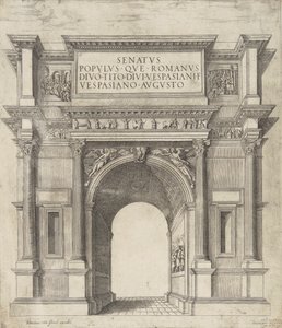A Római Birodalom Népének Szenátusa Titus, Vespasianus istene, Vespasianus Augustus fia alkotó: Hendrick van Schoel