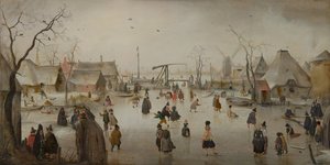 Jégsportok, 1610 körül (olaj, tábla)