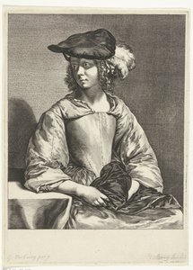 Fiatal nő barettel alkotó: Hendrik Bary