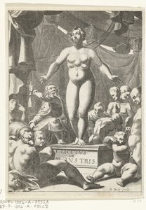 Öt keblű meztelen nő Fortunius Licetus címlapja, De Monstris, Amszterdam 1665