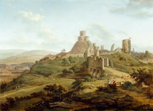 Kilátás a Launceston kastélyra délről