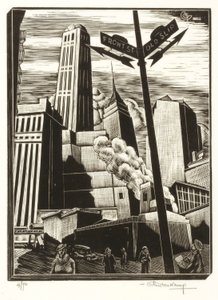 Városi jelenet alkotó: Hendrik Glintenkamp