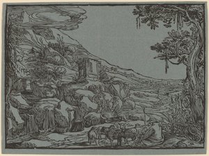 Árkádiai táj alkotó: Hendrik Goltzius