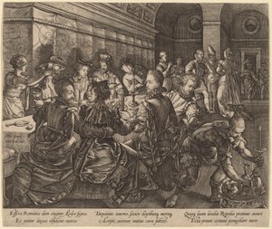 Bankett a Tarquinius Collatinus Házban alkotó: Hendrik Goltzius