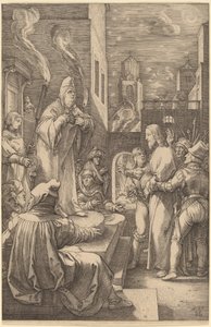 Krisztus Kaifás előtt alkotó: Hendrik Goltzius