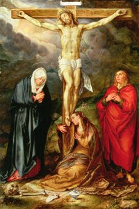 Krisztus a kereszten, Máriával, Szent Jánossal és Magdolnával, 1600 körül (olaj, réz) alkotó: Hendrik Goltzius