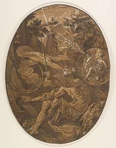 Demogorgon az örökkévalóság barlangjában, c. 1588 alkotó: Hendrik Goltzius
