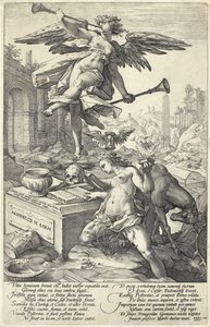 Hírnév és történelem, a Római hősökből, 1586 alkotó: Hendrik Goltzius