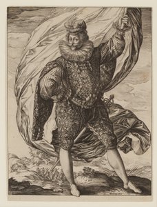 Gerrit Pieters Ruicharer zászlótartó alkotó: Hendrik Goltzius