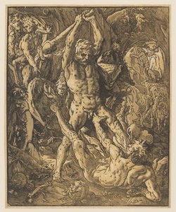 Herkules megöli Cacust alkotó: Hendrik Goltzius
