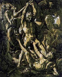 Herkules megöli a kakuszt alkotó: Hendrik Goltzius