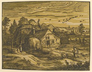 Táj kunyhóval, kb. 1597-98. alkotó: Hendrik Goltzius