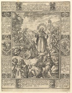 Levamen Onostrorum, a Keresztény hit allegóriáiból, a Christian and Profane All...-ból, 1604. alkotó: Hendrik Goltzius