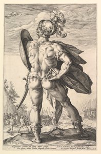 Marcus Valerius, A római hősök sorozatból, 1586. alkotó: Hendrik Goltzius
