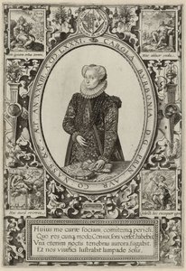 Charlotte of Bourbon portréja, 1581 alkotó: Hendrik Goltzius
