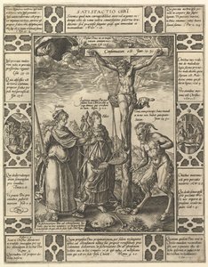 Satisfactio Christi, A keresztény hit allegóriáiból, a Christian és Profane Allegoból... alkotó: Hendrik Goltzius