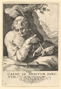 Szent Máté, Krisztustól, az apostoloktól és Szent Pál a hitvallással, kb. 1589. alkotó: Hendrik Goltzius