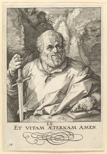 Szent Mátyás, Krisztustól, az apostoloktól és Szent Pál a hitvallással, kb. 1589.