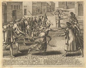 A törvénnyel való visszaélések, 7.n.d. tábla. alkotó: Hendrik Goltzius