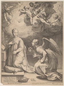 Az Angyali üdvözlet alkotó: Hendrik Goltzius