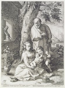 A Szent Család Szent Jánossal alkotó: Hendrik Goltzius