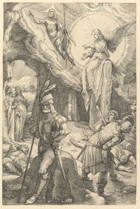 A feltámadás, Krisztus szenvedéséből, 1596. alkotó: Hendrik Goltzius