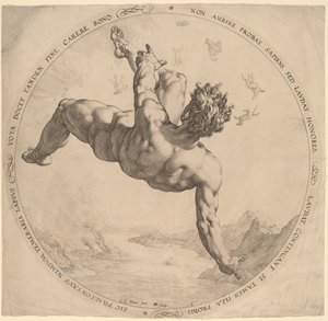 Félfödeles együléses hintó alkotó: Hendrik Goltzius, after Cornelis Cornelisz van Haarlem