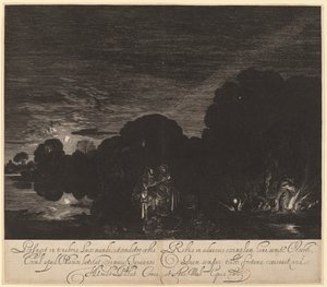 Repülés Egyiptomba alkotó: Hendrik Goudt after Adam Elsheimer
