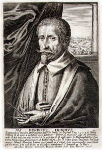 Önarckép, 108-as tábla egy művészportrésorozatból, vésette: Frederik Bouttats II (fl.1643-76) (metszet) alkotó: Hendrik I (after) Hondius