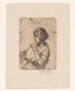 Nő egy széken alkotó: Hendrik Jan Wesseling (signed by artist)