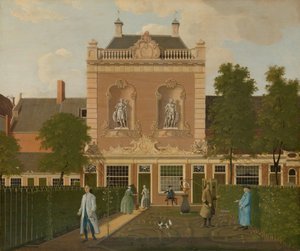 Az 524 Keizersgracht kertje és autóbusz-háza Amszterdamban A Keizersgracht 524 kertje és kocsiháza Amszterdamban