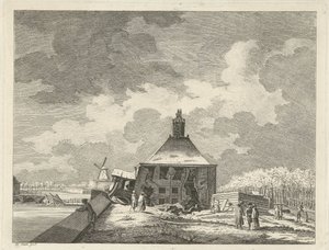 Megereszkedett Muiderpoort, a reduból nézve, 1769