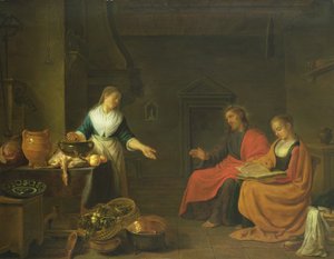 Krisztus Márta és Mária házában, 1645