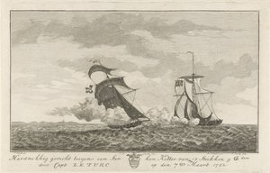 Csata egy erős vágó ellen, 1782 Heves küzdelem egy 18 darabból álló erős Kotter ellen (...) Le Turc kapitánytól 1782. március 7-én (cím a tárgyon)