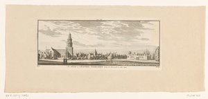 IJsselstein látképe, 1774 A város és az Ysselstein-kastély az Yssel kapun kívül látható. 1744 (cím a tételen)