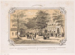 Kilátás Rijzenburgra Gezigt van Rijzenburg Driebergen közelében, három órára Utrechttől (cím az objektumon) Utrecht és környéke (a sorozat címe az objektumon)