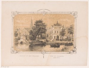 Kilátás a Spaarne-re a daruval és a Waag-gal A Spaarne képe (cím az objektumon) Haarlem és környéke (a sorozat címe az objektumon)