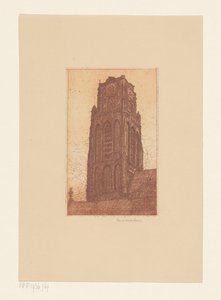 Egy templomtorony tanulmánya alkotó: Hendrik de Boer (signed by artist)